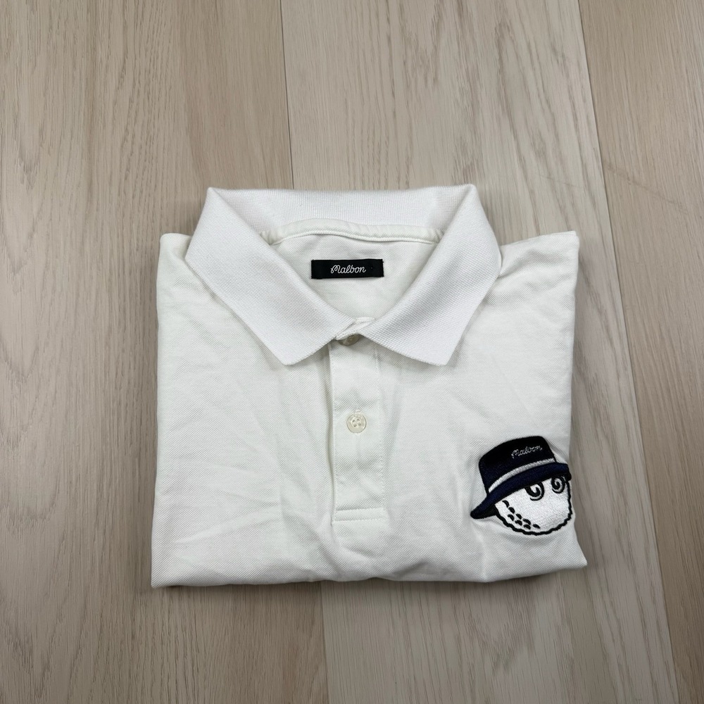 Malbon Golf Cooper Polo Shirt Casual Short Sleeve Logo Golf Mens Size S Small